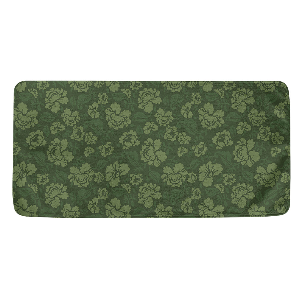 Military Green Camo Flower Pattern Print Towel