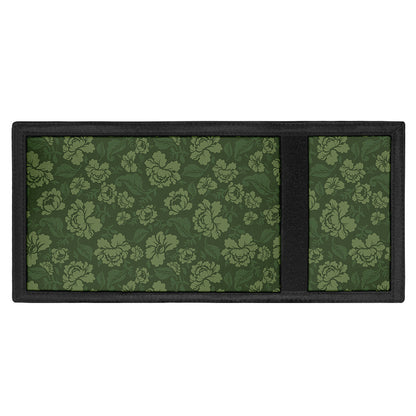 Military Green Camo Flower Pattern Print Trifold Wallet