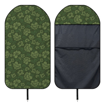Military Green Camo Flower Pattern Print Waterproof Car Seat Cover