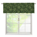Military Green Camo Flower Pattern Print Window Valance
