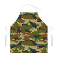 Military Green Camouflage Print Adjustable Apron