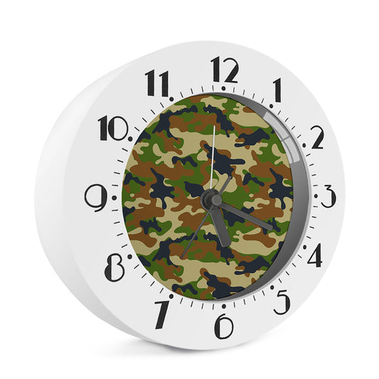 Military Green Camouflage Print Alarm Clock