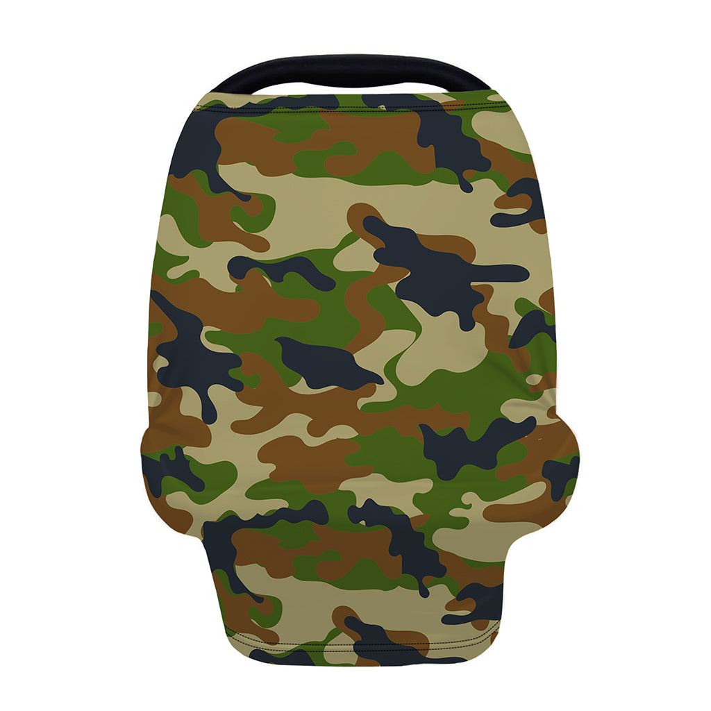 Military Green Camouflage Print Baby Seat Cover