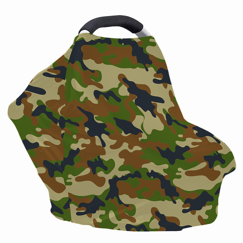 Military Green Camouflage Print Baby Seat Cover