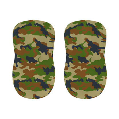 Military Green Camouflage Print Bar Stool Covers