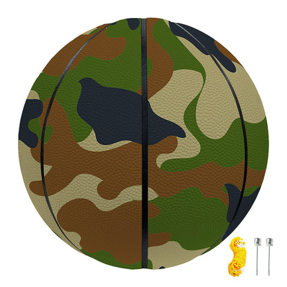 Military Green Camouflage Print Basketball