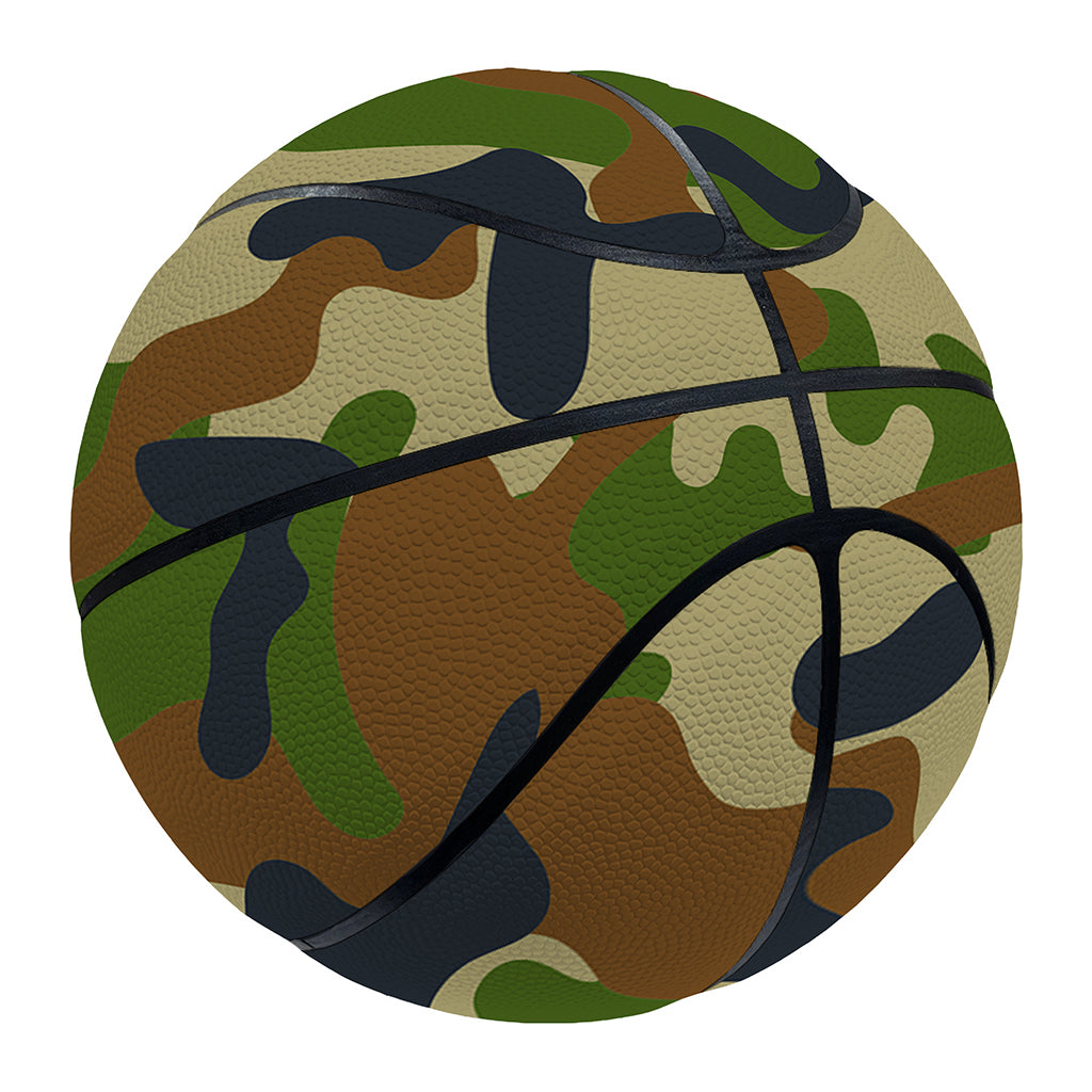 Military Green Camouflage Print Basketball