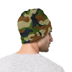 Military Green Camouflage Print Beanie