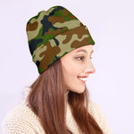 Military Green Camouflage Print Beanie