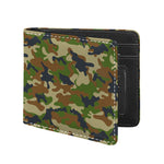 Military Green Camouflage Print Bifold Wallet