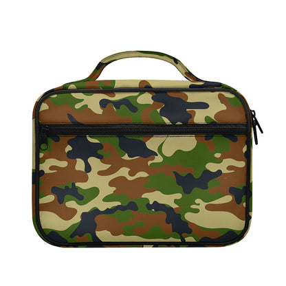 Military Green Camouflage Print Briefcase Bible Bag