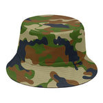 Military Green Camouflage Print Bucket Hat
