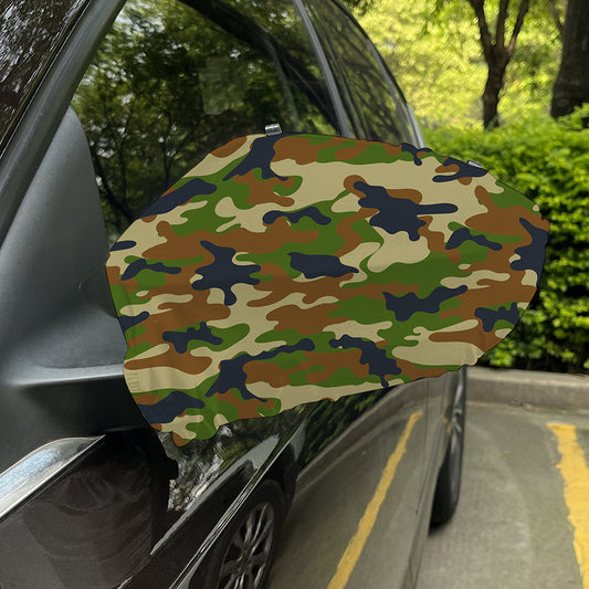Military Green Camouflage Print Car Side Mirror Covers