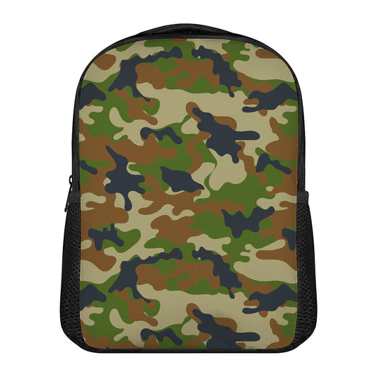 Military Green Camouflage Print Casual Backpack