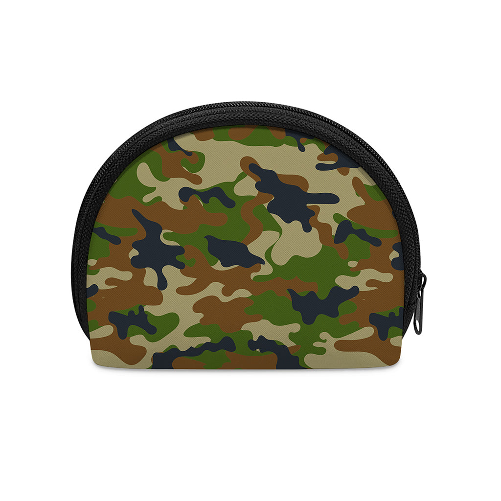 Military Green Camouflage Print Coin Purse