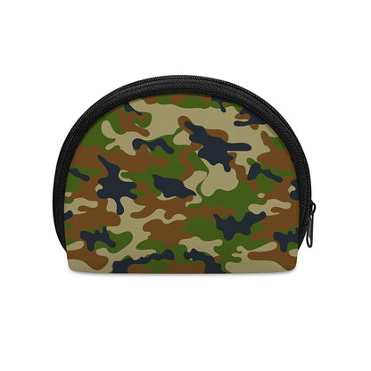 Military Green Camouflage Print Coin Purse