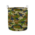 Military Green Camouflage Print Collapsible Laundry Basket