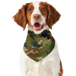 Military Green Camouflage Print Dog Bandana