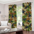 Military Green Camouflage Print Extra Wide Grommet Curtains
