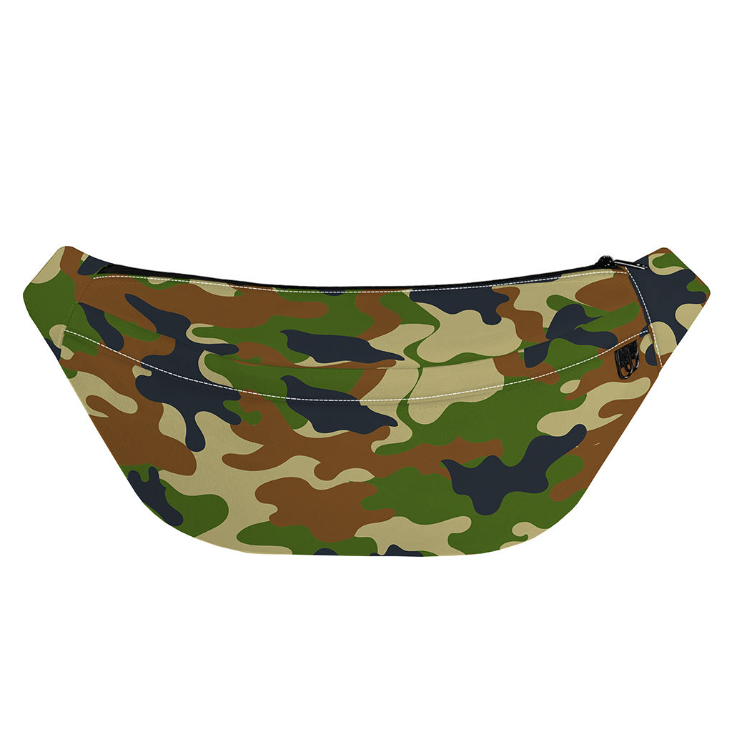 Military Green Camouflage Print Fanny Pack