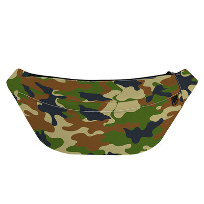 Military Green Camouflage Print Fanny Pack