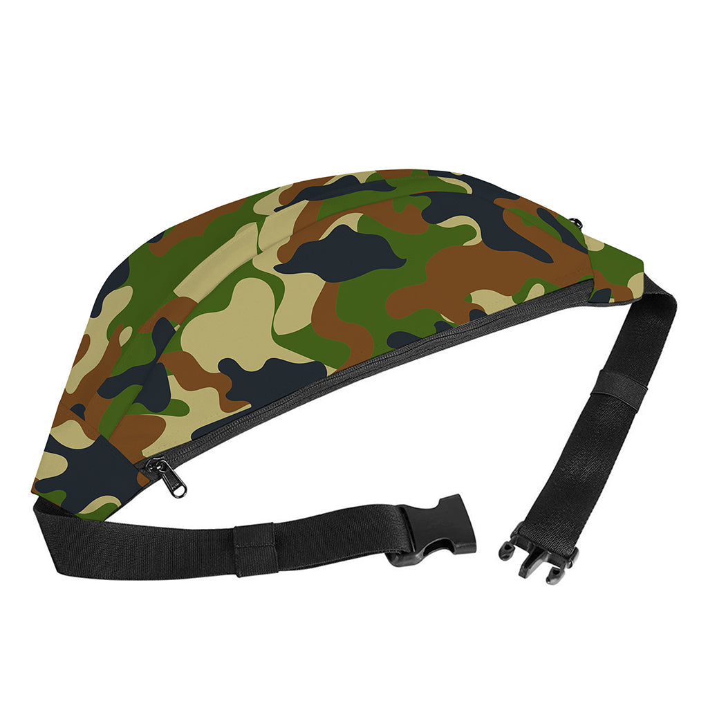 Military Green Camouflage Print Fanny Pack