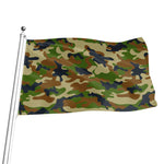 Military Green Camouflage Print Flag