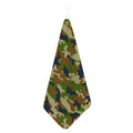 Military Green Camouflage Print Hand Towel