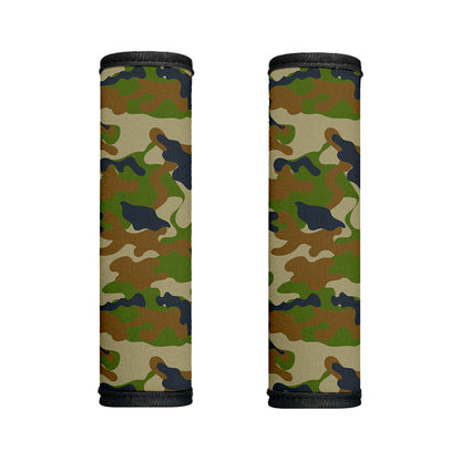 Military Green Camouflage Print Handle Covers
