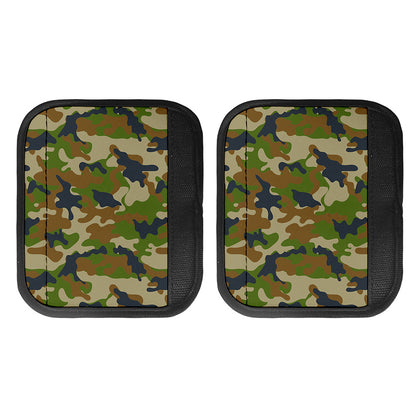Military Green Camouflage Print Handle Covers