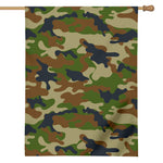 Military Green Camouflage Print House Flag