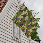 Military Green Camouflage Print House Flag