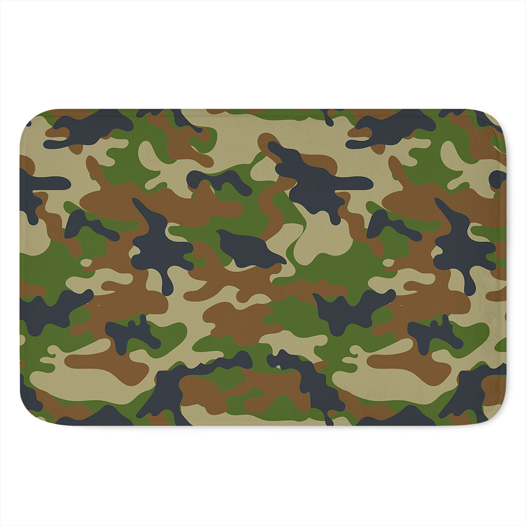 Military Green Camouflage Print Indoor Door Mat