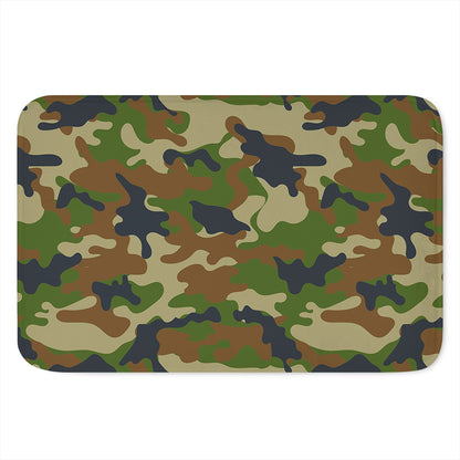 Military Green Camouflage Print Indoor Door Mat