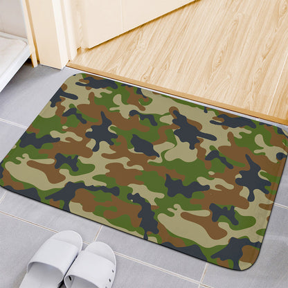 Military Green Camouflage Print Indoor Door Mat