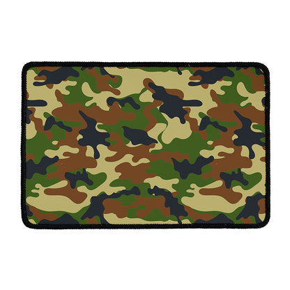 Military Green Camouflage Print Kitchen Mat