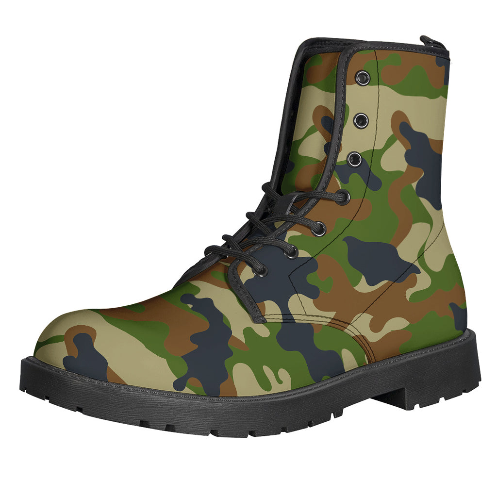 Military Green Camouflage Print Backpack