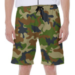 Military Green Camouflage Print Men's Beach Shorts