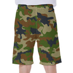 Military Green Camouflage Print Men's Beach Shorts