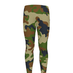 Military Green Camouflage Print Men's leggings