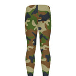 Military Green Camouflage Print Men's leggings