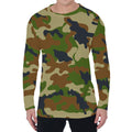 Military Green Camouflage Print Men's Long Sleeve T-Shirt