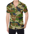 Military Green Camouflage Print Men's Shirt