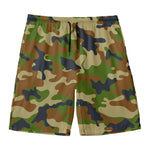 Military Green Camouflage Print Men's Swim Trunks
