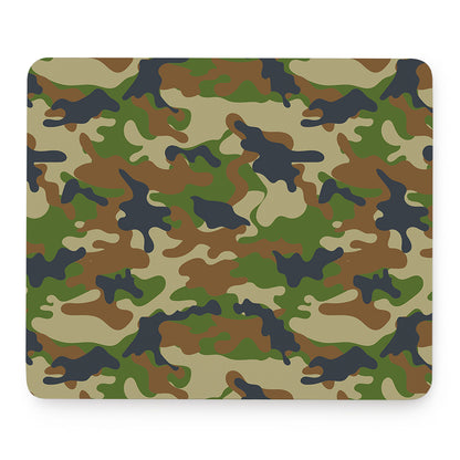 Military Green Camouflage Print Mouse Pad