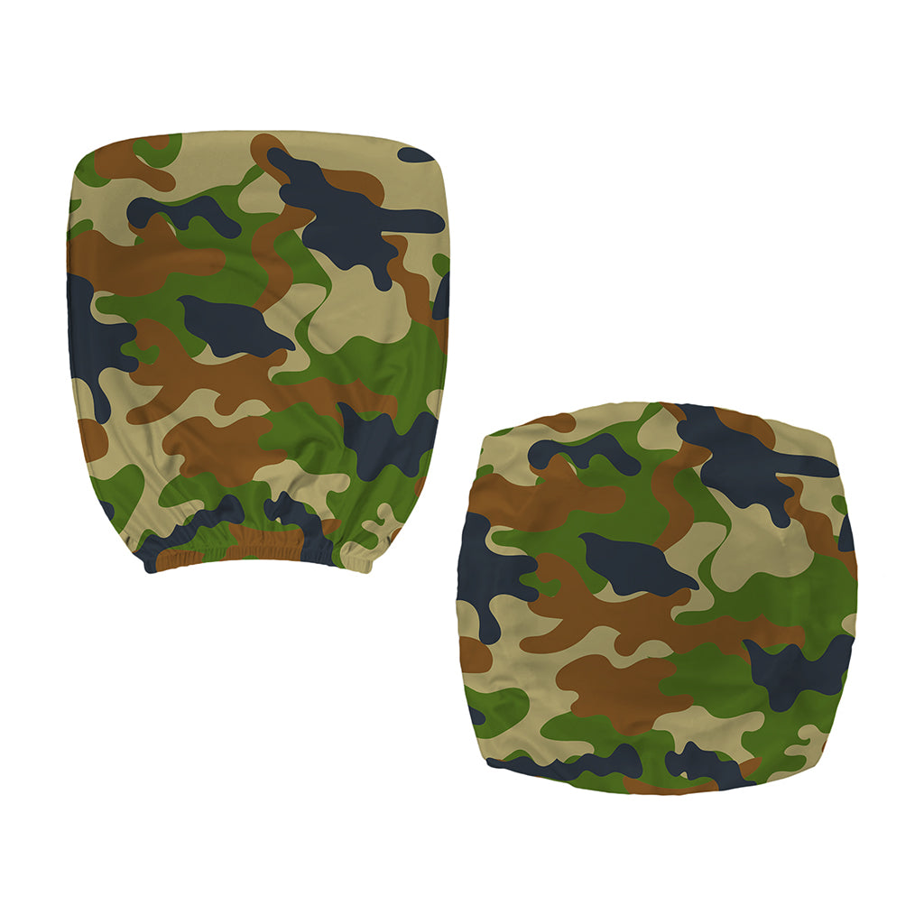 Military Green Camouflage Print Office Chair Cover