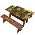 Military Green Camouflage Print Picnic Table Cover