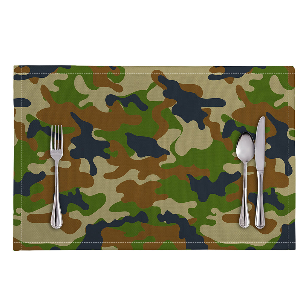 Military Green Camouflage Print Placemat