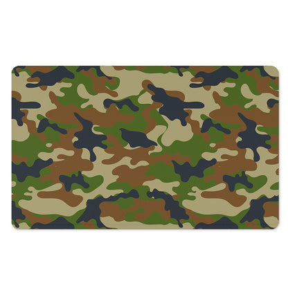 Military Green Camouflage Print Polyester Doormat