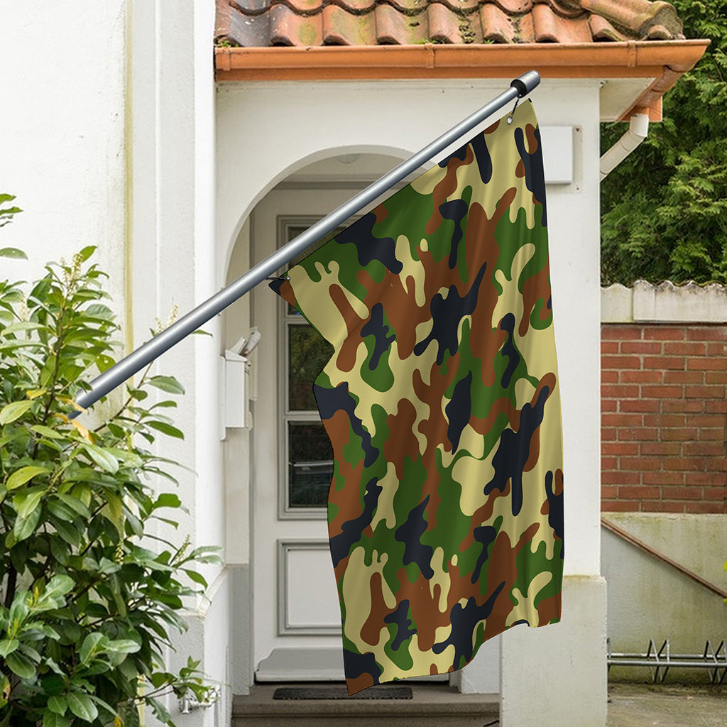 Military Green Camouflage Print Polyester Flag